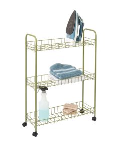 Honey Can Do 23 x 31 Olive 3 Tier Rolling Utility Cart