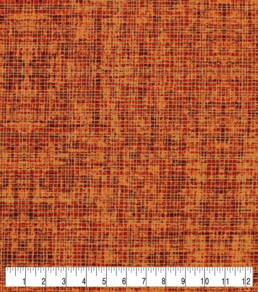 Rust Crosshatch Harvest Cotton Fabric - Image 3