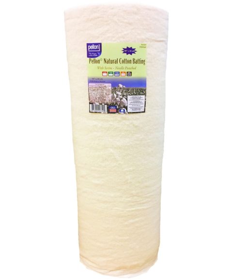 Pellon Natural Cotton Batting Roll with Scrim 90x40yd Needle Punched