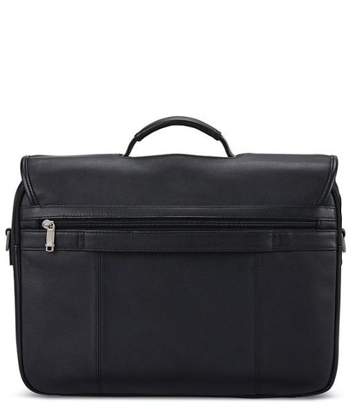 Classic Leather Flapover Briefcase - Image 2
