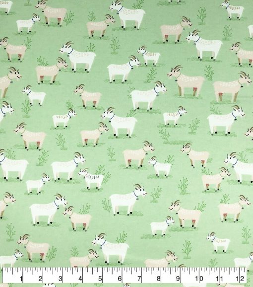 Goats Super Snuggle Flannel Fabric - Image 2