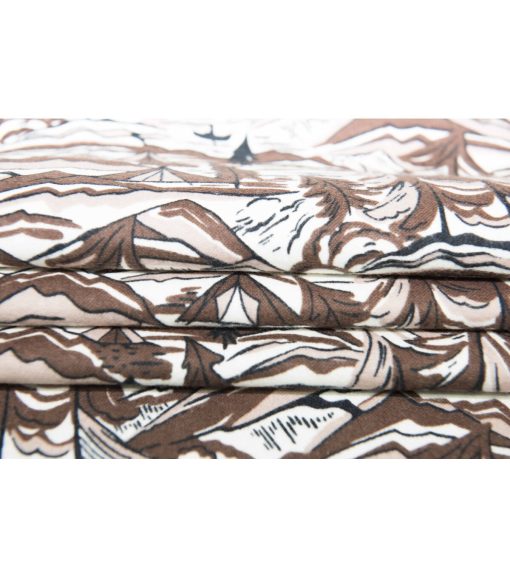 Super Snuggle Sketched Landscape Flannel Fabric - Image 3