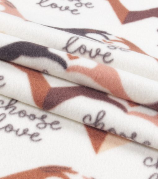 Choose Love Blizzard Fleece Fabric - Image 2