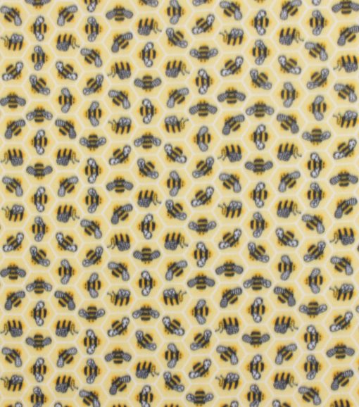 Blizzard Fleece Fabric Honeycomb Bee Tossed - Image 2