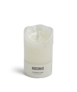 3 x 5 White Flickering Flame LED Wax Candle by Hudson 43