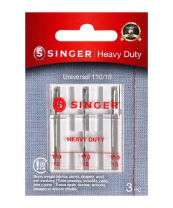 SINGER Universal Heavy Duty Sewing Machine Needles Size 110/18 3ct