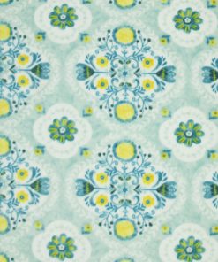 Green Medallion Anti Pill Plush Fleece Fabric