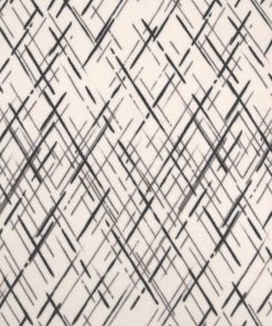 Black   White Plaid Anti Pill Fleece Fabric