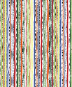 Fabric Traditions Primary Stripe Cotton Fabric by Keepsake Calico