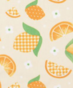 Lemons on Cream Anti Pill Plush Fleece Fabric