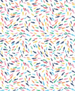Colorful Fish Super Snuggle Flannel Fabric