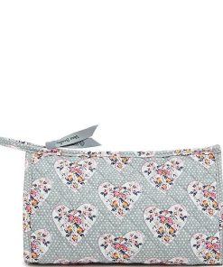 Vera Bradley Mon Amour Gray Trapeze Cosmetic Case