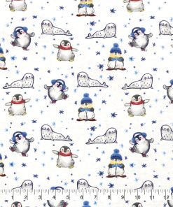 Seals And Penguins Super Snuggle Flannel Fabric