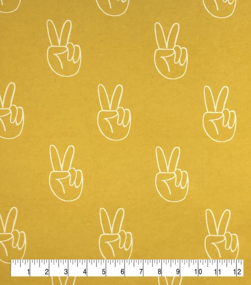 Peace Sign Super Snuggle Flannel Fabric