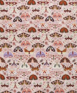 Intricate Butterflies Pink Super Snuggle Flannel Fabric