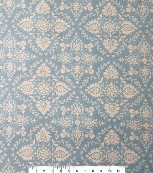 Blue Damask Super Snuggle Flannel Fabric - Image 2