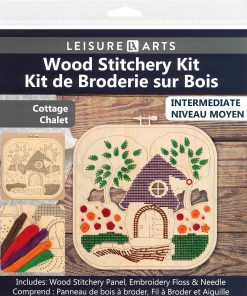 Leisure Arts 9 Cottage Wood Stitching Kit