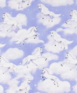 Magical Unicorns on Purple Anti Pill Fleece Fabric
