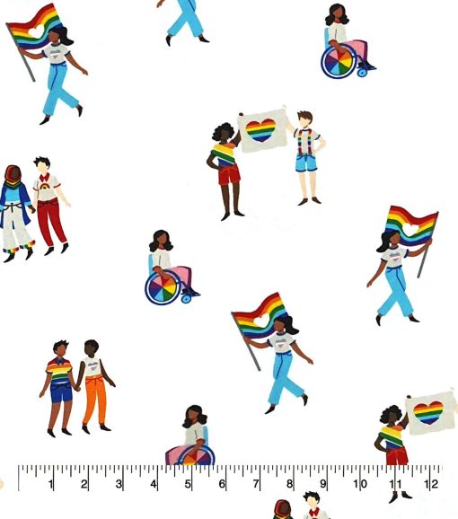 Super Snuggle Pride Couples Flannel Fabric - Image 2