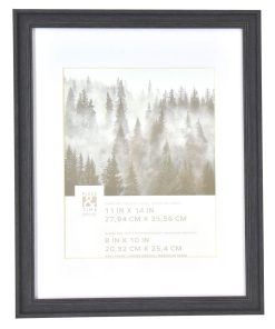 11 x 14 Matted to 8 x 10 Black Wall Frame by Place   Time