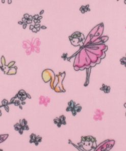 Fairy Princess on Pink Anti Pill Plush Fleece Fabric
