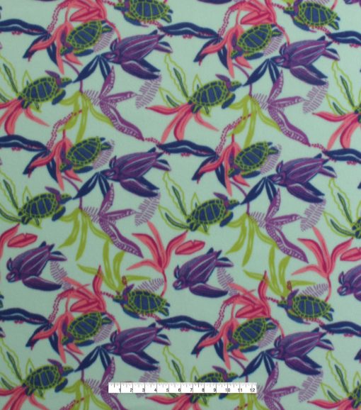 Bright Sea Turtles Blizzard Fleece Fabric - Image 2