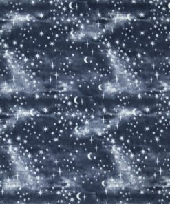 Blue Night Sky Anti Pill Fleece Fabric