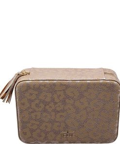 Vegan Leather Jewelry Leopard Organizer