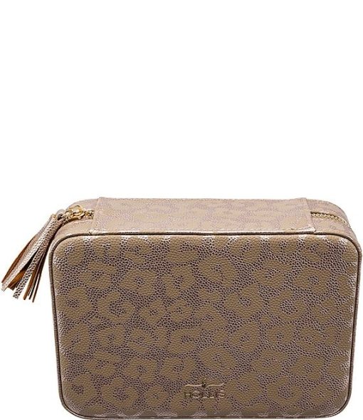 Vegan Leather Jewelry Leopard Organizer