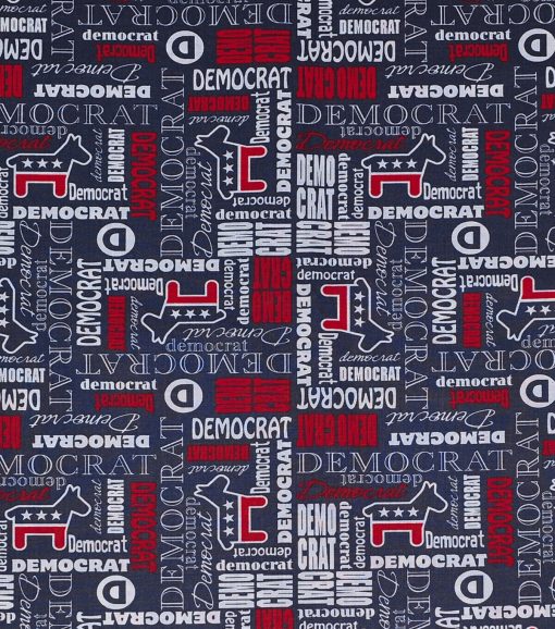 Democratic Tossed Allover Patriotic Cotton Fabric - Image 2