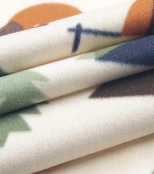 Wilderness Camping Blizzard Prints Fleece Fabric - Image 3
