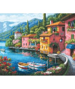 Dimensions 15 x 12 Lakeside Village Counted Cross Stitch Kit