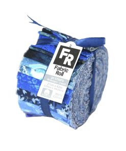 2.5 x 42 Blue Blender Cotton Fabric Roll 20ct by Keepsake Calico