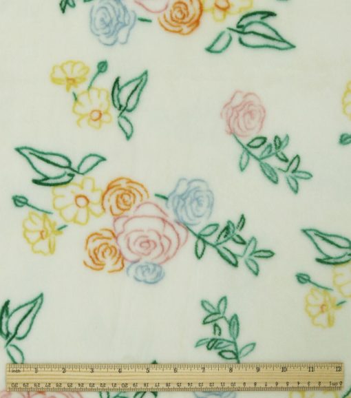 Floral Sew Lush Fleece Fabric - Image 3