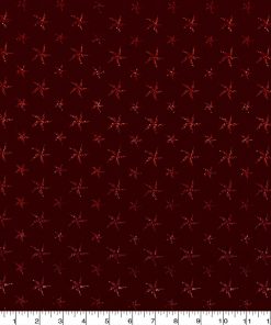 Red Texas Stars Foil Patriotic Cotton Fabric