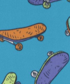 Skateboards Blizzard prints Fleece Fabric