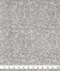 White Gray Vine 108 Wide Flannel Fabric