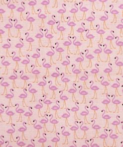 Novelty Cotton Fabric Flamingo Traffic