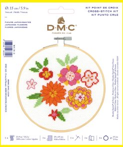 DMC 6 Japanese Flowers Counted Cross Stitch Kit