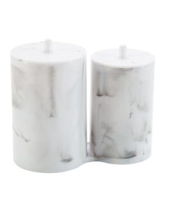 Simplify 6 Marble 2 Compartment Q Tip   Cotton Holder