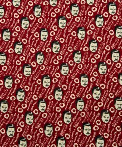 Parks And Rec Ron Bacon Eggs Cotton Fabric