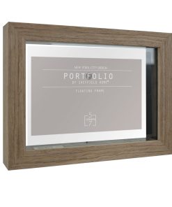 Sheffield Home 5 x 7 Brown Portfolio Casual Rustic Floating Frame