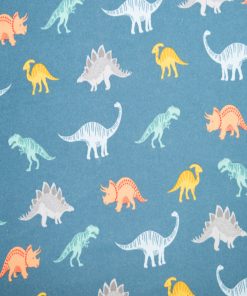 POP! Super Snuggle Dino Blue Flannel Fabric