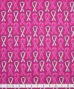 Breast Cancer Awareness Super Snuggle Pink Ribbon Flannel Fabric