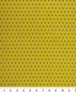 Black Dots on Yellow Quilt Cotton Fabric by Quilter s Showcase