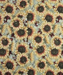 Yellow Sunflowers   Bees Premium Cotton Fabric