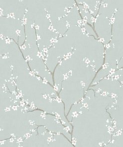 RoomMates Wallpaper Blue Cherry Blossom