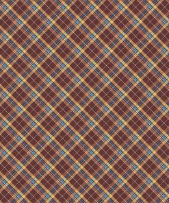 Fall Burgundy Plaid Bias Super Snuggle Flannel Fabric