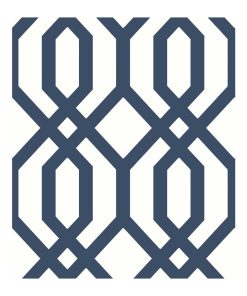 RoomMates 20.5 x 16.5  Navy Gazebo Lattice Peel   Stick Wallpaper