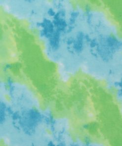 Green   Blue Ocean Tie Dye Anti Pill Fleece Fabric